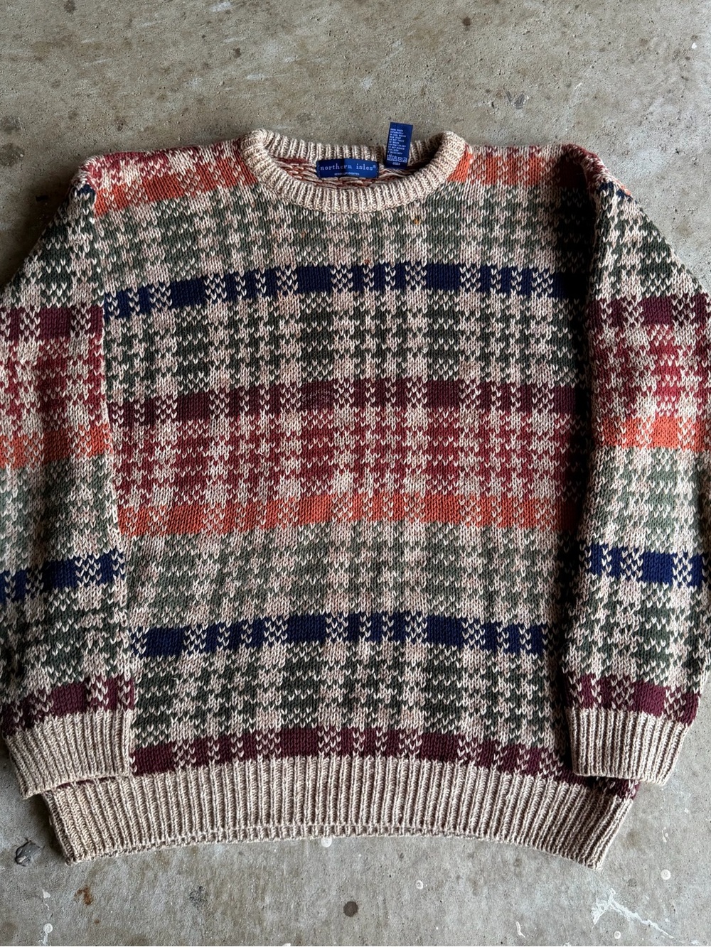 Men's Multicolor Patterned Crewneck Sweater